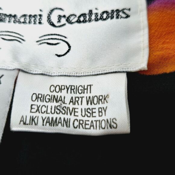 Aliki Yamani Creations Siesta 100% Silk Hand Painted Quilted Jacket Size Large - Picture 10 of 11